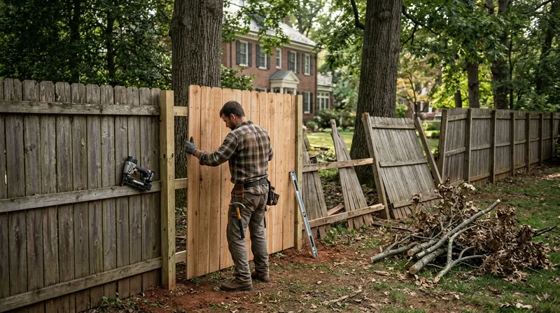 Storm Damage Fence Repair Washington